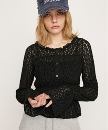 PUFFY SHIRRING CUT TOPS パフィー シャーリング カット トップス 秋服 春服
