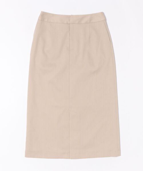 NEWYORKER（ニューヨーカー）の「【ウォッシャブル】ポリエステルリネンコード ロングストレートスカート（スカート・レディース・ネイビー/ベージュ・9号）」の8枚目の写真