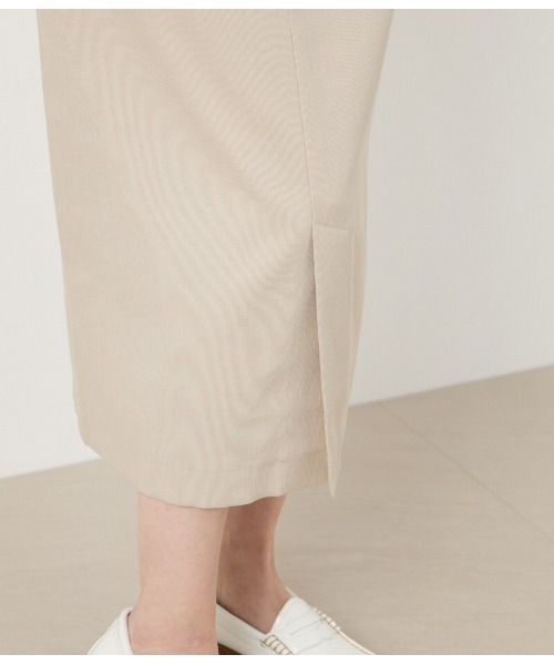 NEWYORKER（ニューヨーカー）の「【ウォッシャブル】ポリエステルリネンコード ロングストレートスカート（スカート・レディース・ネイビー/ベージュ・9号）」の6枚目の写真