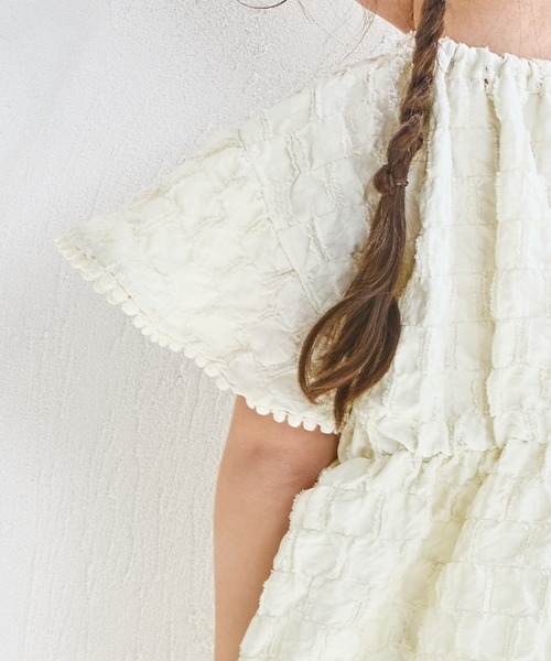 pairmanon（ペアマノン）の「シボ素材 ピコレース ショート丈 セットアップ（セットアップ・キッズ・アイボリー/ブラック/ラベンダー・130/110/120/140/90/150/100）」の14枚目の写真