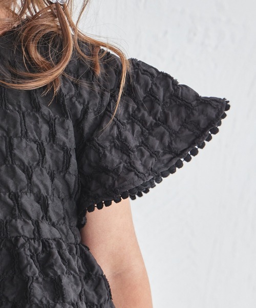 pairmanon（ペアマノン）の「シボ素材 ピコレース ショート丈 セットアップ（セットアップ・キッズ・アイボリー/ブラック/ラベンダー・130/110/120/140/90/150/100）」の8枚目の写真