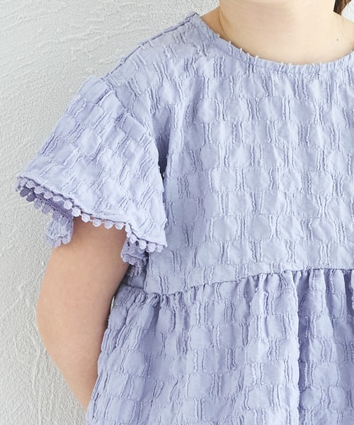 pairmanon（ペアマノン）の「シボ素材 ピコレース ショート丈 セットアップ（セットアップ・キッズ・アイボリー/ブラック/ラベンダー・130/110/120/140/90/150/100）」の18枚目の写真