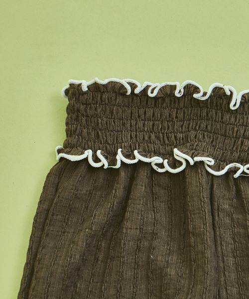 sea and shells by pairmanon(シーアンドシェルズバイペアマノン)の「【sea and shells by pairmanon】シボ素材 メロー ワイドパンツ(その他ベビーウェア・キッズ・グリーン系その他/ベージュ/ブラウン・100/80/110/90)」の12枚目の写真