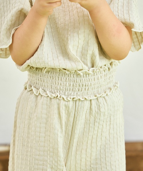 sea and shells by pairmanon(シーアンドシェルズバイペアマノン)の「【sea and shells by pairmanon】シボ素材 メロー ワイドパンツ(その他ベビーウェア・キッズ・グリーン系その他/ベージュ/ブラウン・100/80/110/90)」の15枚目の写真