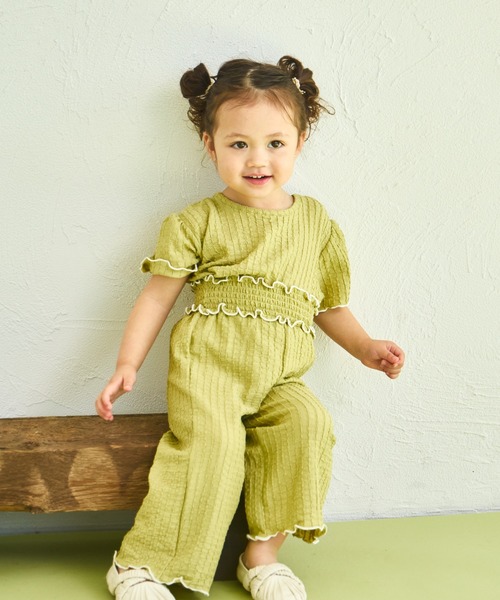 sea and shells by pairmanon(シーアンドシェルズバイペアマノン)の「【sea and shells by pairmanon】シボ素材 メロー ワイドパンツ(その他ベビーウェア・キッズ・グリーン系その他/ベージュ/ブラウン・100/80/110/90)」の17枚目の写真