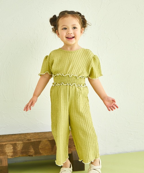 sea and shells by pairmanon(シーアンドシェルズバイペアマノン)の「【sea and shells by pairmanon】シボ素材 メロー ワイドパンツ(その他ベビーウェア・キッズ・グリーン系その他/ベージュ/ブラウン・100/80/110/90)」の19枚目の写真