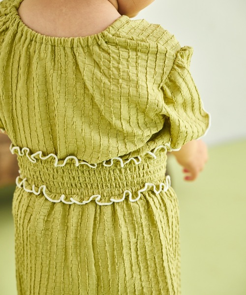 sea and shells by pairmanon(シーアンドシェルズバイペアマノン)の「【sea and shells by pairmanon】シボ素材 メロー ワイドパンツ(その他ベビーウェア・キッズ・グリーン系その他/ベージュ/ブラウン・100/80/110/90)」の20枚目の写真