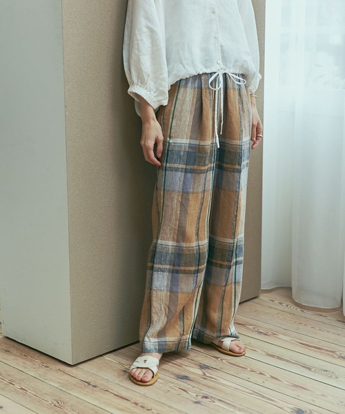 新品タグ付◉ S ナチュラル　DOORS リネンイージーパンツ 新品タグ付◉ S NATURAL DOORS リネンイージーパンツ