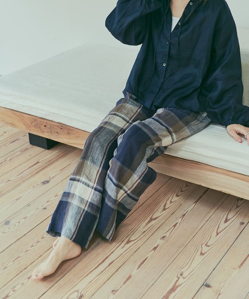セール】リネンチェックイージーパンツ（その他パンツ）｜URBAN