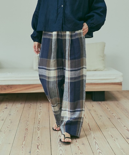 THIRD MAGAZINE チェックイージーパンツ PAPERSKY WEAR ペーパースカイウェア ／ MAGAZINE CHECK EASY