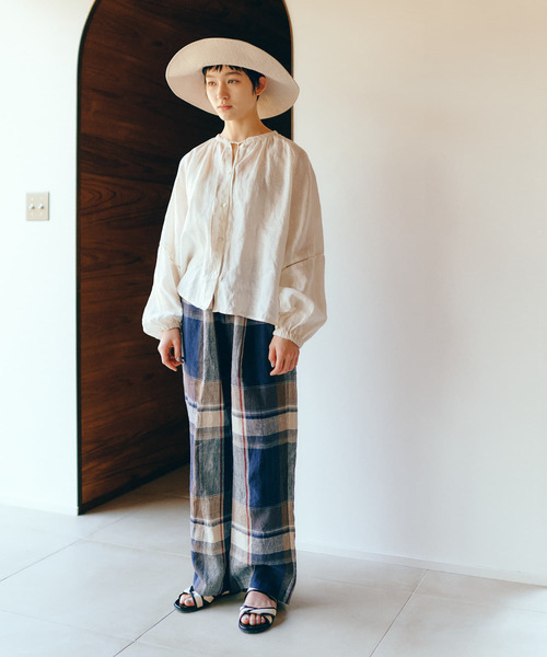 セール】リネンチェックイージーパンツ（その他パンツ）｜URBAN