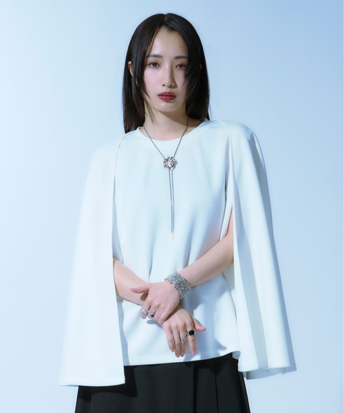 tシャツ ケーブルリボンプルオーバー レディース GLOBAL WORK tシャツ シフォンドッキングプルオーバー7分袖