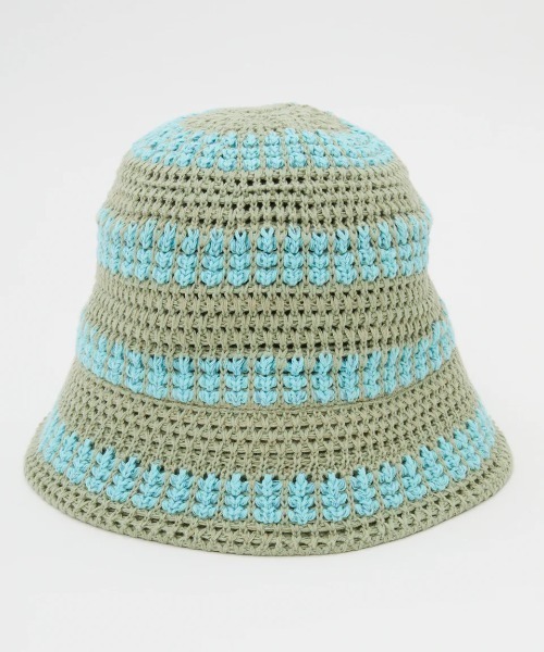 BILLABONG(ビラボン)の「BILLABONG レディース CROCHE HAT STRIPE ハット 【2025年春夏モデル】/ビラボンコットンクロシェハット(ハット・レディース・アイボリー/ブラック/グリーン系その他・FREE)」の20枚目の写真