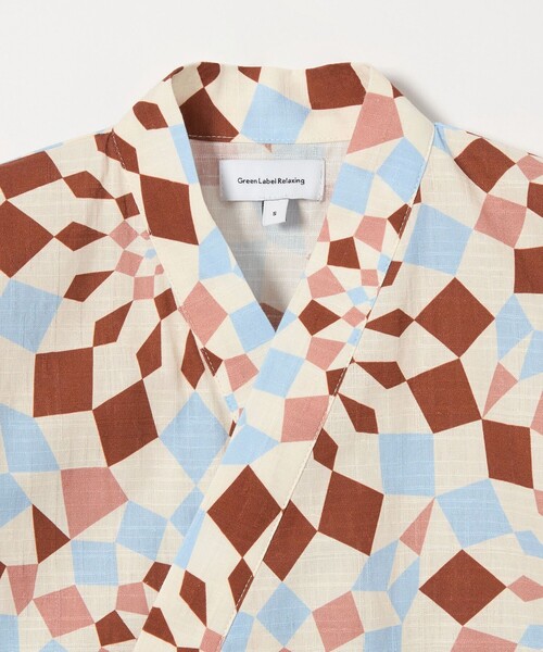 green label relaxing（グリーンレーベルリラクシング）の「甚平 カレイドスコープ/ キッズ（浴衣・キッズ・ケリーグリーン/ライラック/ブラウン・S/M/L）」の10枚目の写真