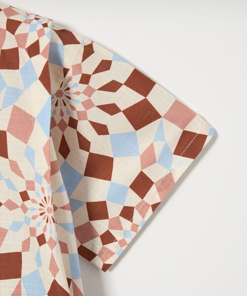 green label relaxing（グリーンレーベルリラクシング）の「甚平 カレイドスコープ/ キッズ（浴衣・キッズ・ケリーグリーン/ライラック/ブラウン・S/M/L）」の11枚目の写真