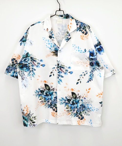 Burner（バーナー）の「【GROOVY STORE】オーバーサイズ 総柄開襟シャツ（シャツ/ブラウス・メンズ・ブラック/ブラック系その他/ホワイト/ホワイト系その他・M/L）」の8枚目の写真