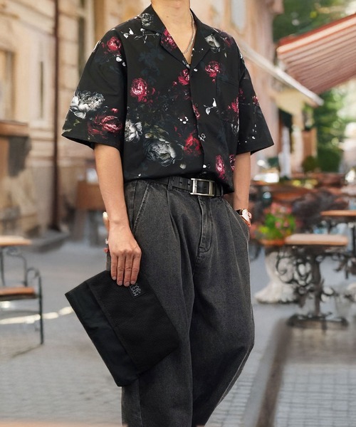 Burner（バーナー）の「【GROOVY STORE】オーバーサイズ 総柄開襟シャツ（シャツ/ブラウス・メンズ・ブラック/ブラック系その他/ホワイト/ホワイト系その他・M/L）」の21枚目の写真