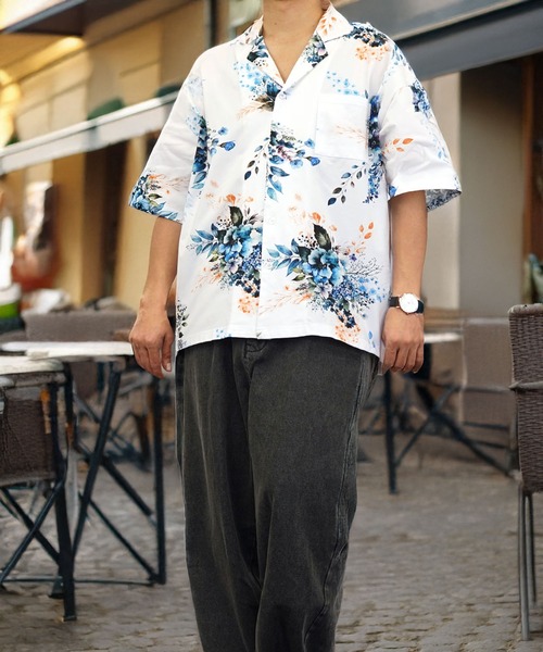 Burner（バーナー）の「【GROOVY STORE】オーバーサイズ 総柄開襟シャツ（シャツ/ブラウス・メンズ・ブラック/ブラック系その他/ホワイト/ホワイト系その他・M/L）」の19枚目の写真