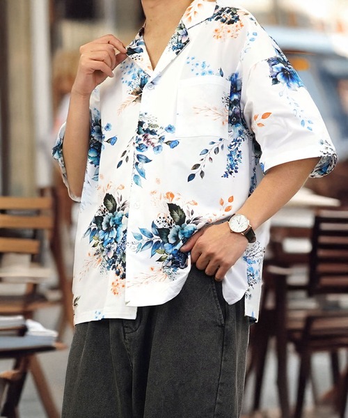 Burner（バーナー）の「【GROOVY STORE】オーバーサイズ 総柄開襟シャツ（シャツ/ブラウス・メンズ・ブラック/ブラック系その他/ホワイト/ホワイト系その他・M/L）」の18枚目の写真