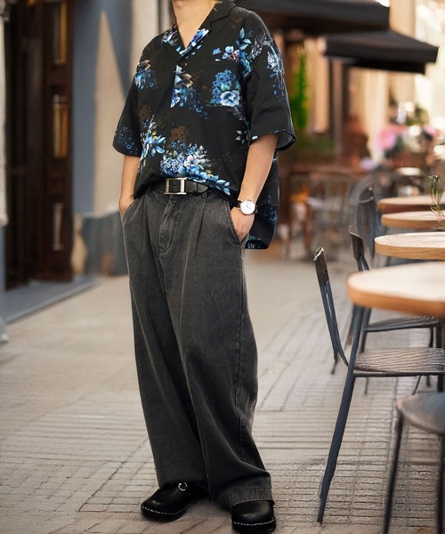 Burner（バーナー）の「【GROOVY STORE】オーバーサイズ 総柄開襟シャツ（シャツ/ブラウス・メンズ・ブラック/ブラック系その他/ホワイト/ホワイト系その他・M/L）」の15枚目の写真