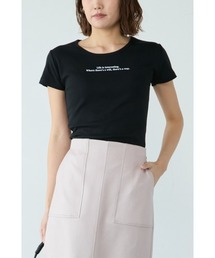 エムドゥ M.deux プラントフォトTシャツ （チャコールグレー） プラントフォトTシャツ｜TOPS｜レディースファッション通販のM