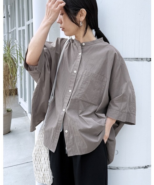 セール】【ZOZOTOWN限定】バンドカラードルマンシャツ（シャツ