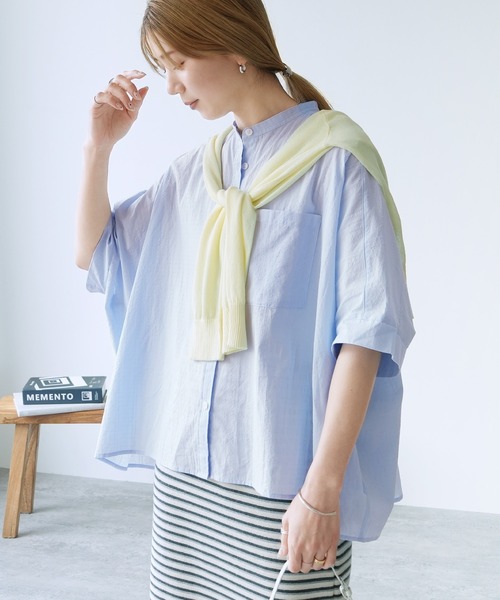 セール】【ZOZOTOWN限定】バンドカラードルマンシャツ（シャツ