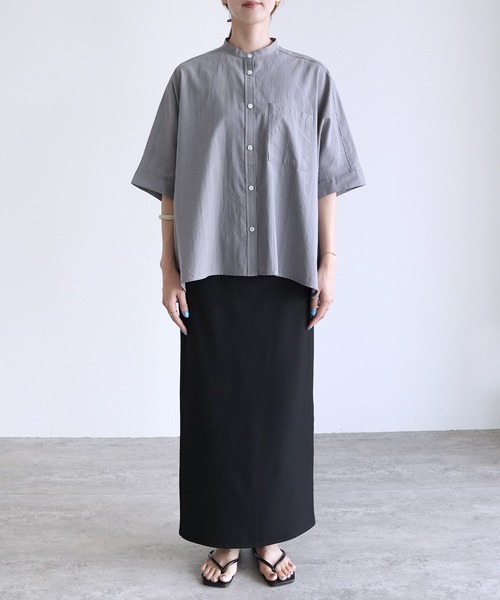 reca(レカ)の「【ZOZOTOWN限定】バンドカラードルマンシャツ(シャツ/ブラウス・レディース・オフホワイト/ストライプ/チャコール/アイボリー/グレー/オレンジ系その他/ピンク/サックスブルー/グリーン/イエロー/ピンク系2・FREE)」の12枚目の写真