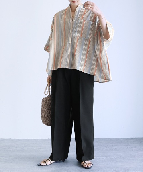 ZOZOTOWN限定】バンドカラードルマンシャツ（シャツ/ブラウス