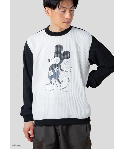 Disney(ディズニー)の「Disney Collection マルチワッフルクルーネックスウェット(スウェット・メンズ・ダークグレー/オートミール/ブラック・MEDIUM/LARGE)」の3枚目の写真