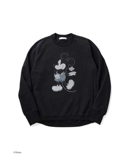 Disney(ディズニー)の「Disney Collection マルチワッフルクルーネックスウェット(スウェット・メンズ・ダークグレー/オートミール/ブラック・MEDIUM/LARGE)」の2枚目の写真