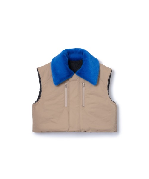 NON TOKYO(ノントーキョー)の「NON TOKYO/ノントーキョー/REVERSIBLE DONKEY VEST(ベスト・レディース・ブラック/ベージュ/ネイビー・1/2)」の9枚目の写真