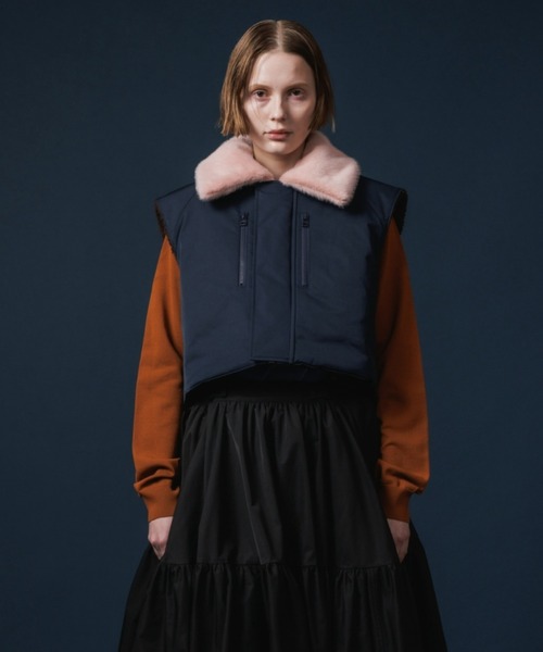 NON TOKYO(ノントーキョー)の「NON TOKYO/ノントーキョー/REVERSIBLE DONKEY VEST(ベスト・レディース・ブラック/ベージュ/ネイビー・1/2)」の4枚目の写真