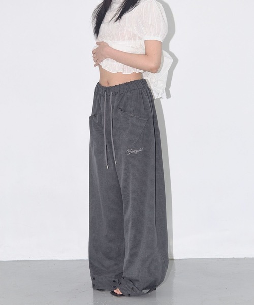 FANCY CLUB（ファンシークラブ）の「FANCY CLUB／クラシックボタンスラックス（スラックス・レディース・ブラック/チャコールグレー・FREE）」の8枚目の写真