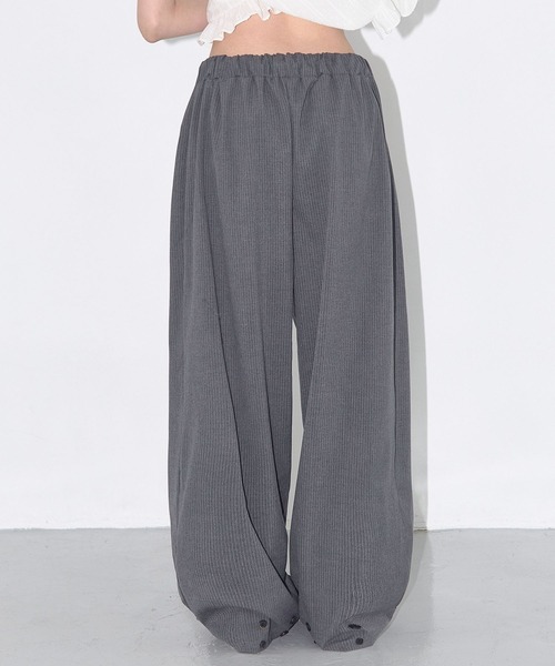 FANCY CLUB（ファンシークラブ）の「FANCY CLUB／クラシックボタンスラックス（スラックス・レディース・ブラック/チャコールグレー・FREE）」の9枚目の写真