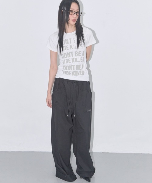 FANCY CLUB（ファンシークラブ）の「FANCY CLUB／クラシックボタンスラックス（スラックス・レディース・ブラック/チャコールグレー・FREE）」の13枚目の写真