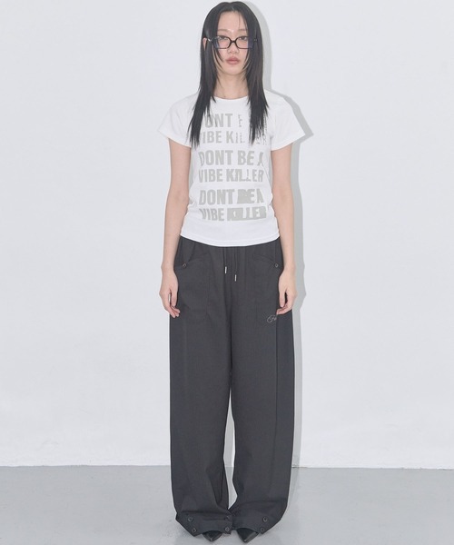 FANCY CLUB（ファンシークラブ）の「FANCY CLUB／クラシックボタンスラックス（スラックス・レディース・ブラック/チャコールグレー・FREE）」の14枚目の写真