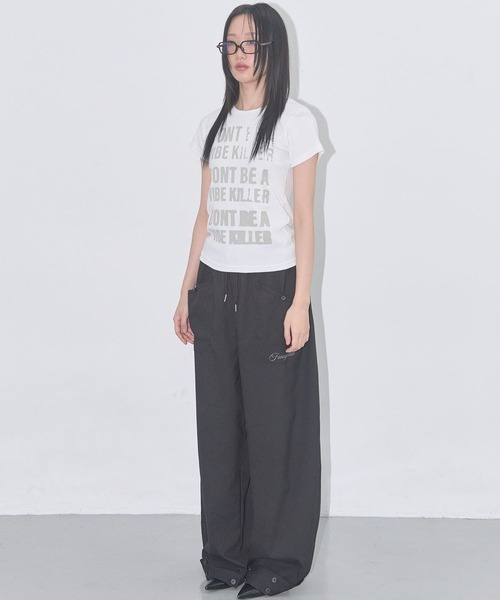 FANCY CLUB（ファンシークラブ）の「FANCY CLUB／クラシックボタンスラックス（スラックス・レディース・ブラック/チャコールグレー・FREE）」の15枚目の写真