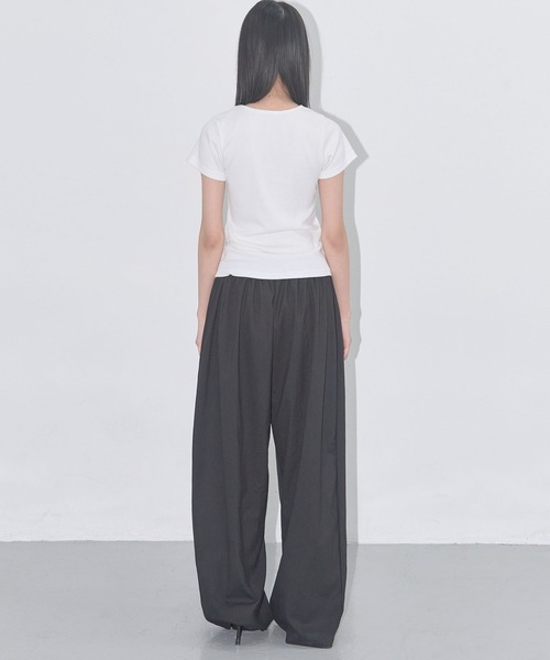 FANCY CLUB（ファンシークラブ）の「FANCY CLUB／クラシックボタンスラックス（スラックス・レディース・ブラック/チャコールグレー・FREE）」の16枚目の写真