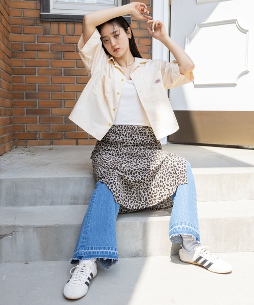 RAGEBLUE（レイジブルー）の「サイドスリット/シアーレオパードスカート（スカート・レディース・ベージュ・FREE）」の15枚目の写真