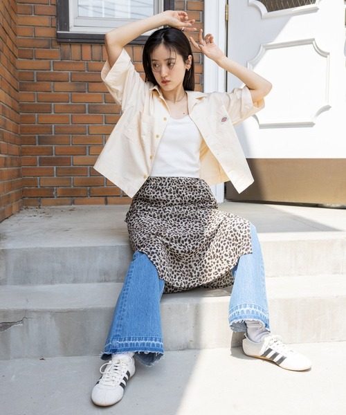 RAGEBLUE（レイジブルー）の「サイドスリット/シアーレオパードスカート（スカート・レディース・ベージュ・FREE）」の16枚目の写真