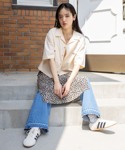 RAGEBLUE（レイジブルー）の「サイドスリット/シアーレオパードスカート（スカート・レディース・ベージュ・FREE）」の17枚目の写真