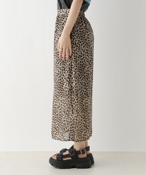 RAGEBLUE（レイジブルー）の「サイドスリット/シアーレオパードスカート（スカート・レディース・ベージュ・FREE）」の22枚目の写真