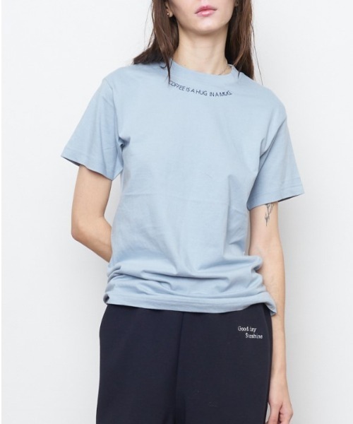 Muel Chic(ミュエルシック)の「COFFEE Tshirt コーヒーTシャツ(Tシャツ/カットソー・レディース・ライトブルー/スミクロ・FREE)」の14枚目の写真