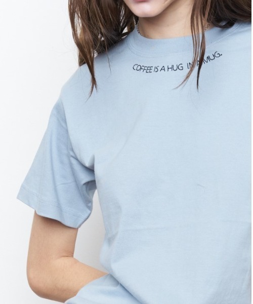 Muel Chic(ミュエルシック)の「COFFEE Tshirt コーヒーTシャツ(Tシャツ/カットソー・レディース・ライトブルー/スミクロ・FREE)」の13枚目の写真