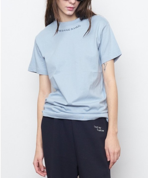 Muel Chic(ミュエルシック)の「COFFEE Tshirt コーヒーTシャツ(Tシャツ/カットソー・レディース・ライトブルー/スミクロ・FREE)」の12枚目の写真