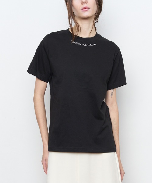Muel Chic(ミュエルシック)の「COFFEE Tshirt コーヒーTシャツ(Tシャツ/カットソー・レディース・ライトブルー/スミクロ・FREE)」の5枚目の写真