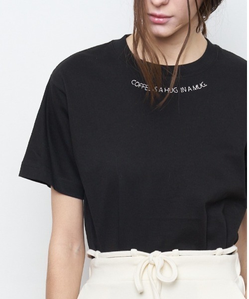 Muel Chic(ミュエルシック)の「COFFEE Tshirt コーヒーTシャツ(Tシャツ/カットソー・レディース・ライトブルー/スミクロ・FREE)」の8枚目の写真