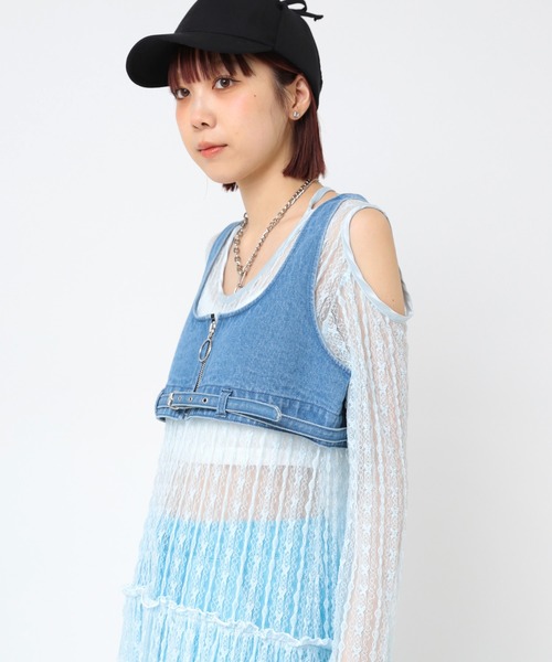 RNA（アールエヌエー）の「B2904 ショートビスチェ（ベスト・レディース・インディゴブルー/ブラック・MEDIUM）」の12枚目の写真