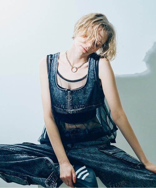 RNA（アールエヌエー）の「B2904 ショートビスチェ（ベスト・レディース・インディゴブルー/ブラック・MEDIUM）」の19枚目の写真